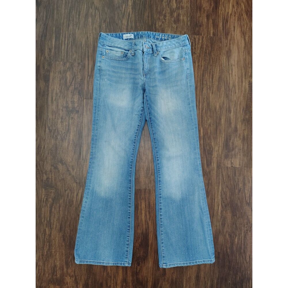 Gap 1969 Long & Lean Low Rise Bootcut Jeans Light Wash Women's Size 28S Stretch - Picture 2 of 9
